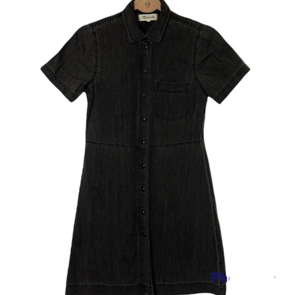 Madewell Lunar Wash Denim Waisted Shirtdress Size XS - Picture 2 of 5